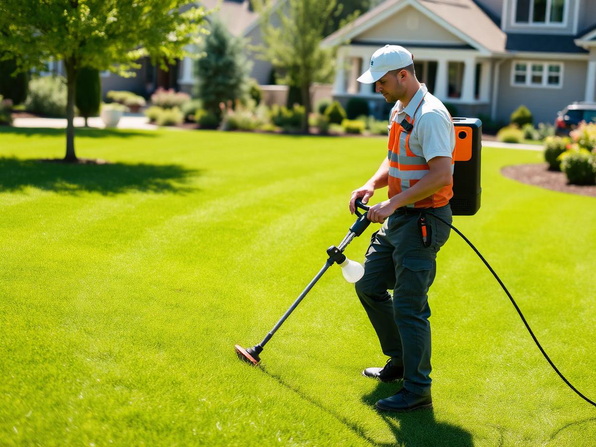TurfScapes technician evaluating an East Tennessee property